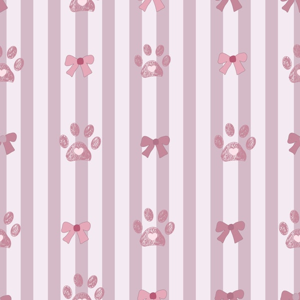 Blush Puppy Paws and Bows
