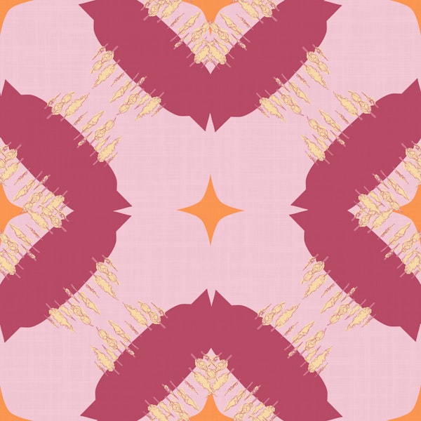 Midcentury Rose Geometric Tile