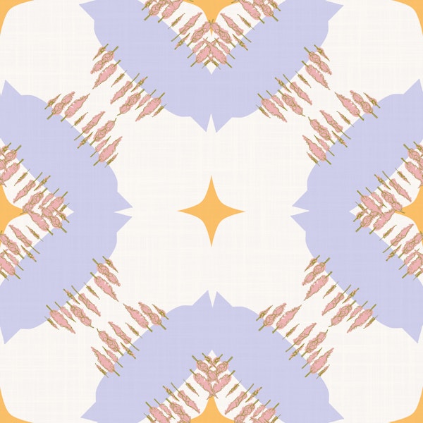 Midcentury Pastel Geometric Tile