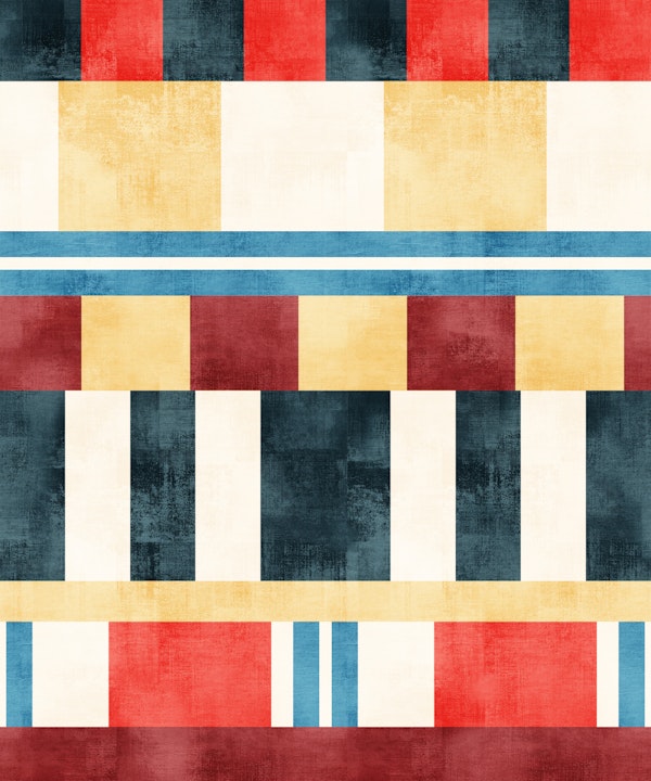 Retro Coastal Grunge Color Blocks