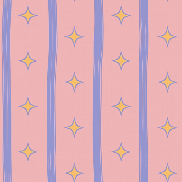 Pastel Starbursts and Stripes