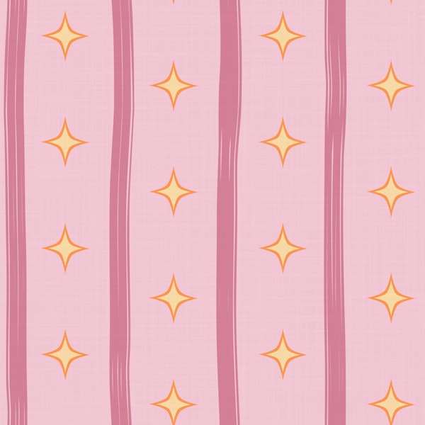 Pink Stripes and Starbursts