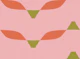 Peach Midcentury Geometric Waves