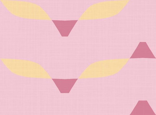 Pink Midcentury GeometricWaves