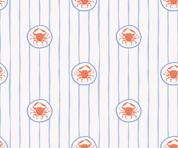 Nautical Crabs - Blue Bathroom or Kitchen