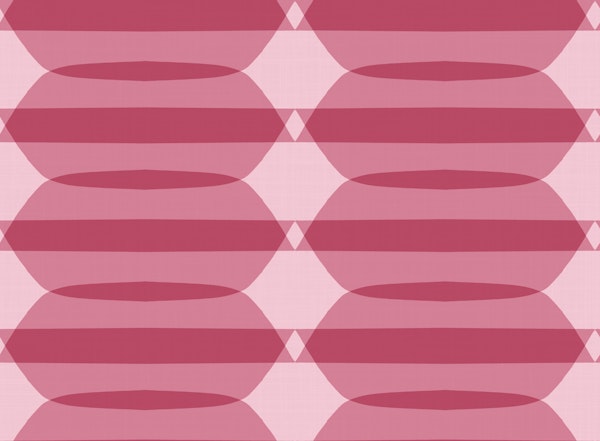 Retro Oval Stripes Raspberry Pink