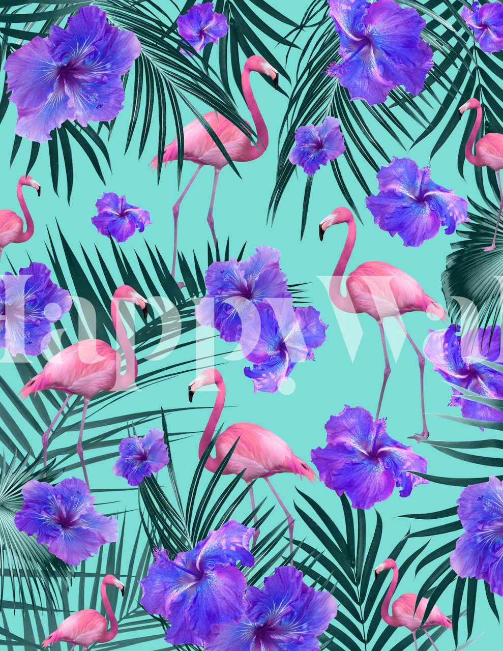 Tropical Flamingo und Hibiskusdesign