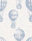 Woodland Friends in Balloons - light blue