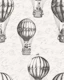 Woodland Friends in Balloons - gray