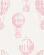 Woodland Friends in Balloons - light pink