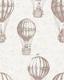 Woodland Friends in Balloons - taupe