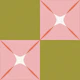 Mid Century Pink Olive Blocks
