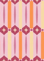 Pink Mid Century Modern Circus Stripes wallpaper