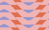 Peach Mid Century Chevron Waves wallpaper