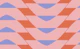 Peach Mid Century Chevron Waves