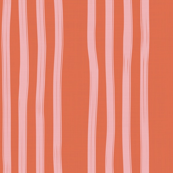 Blush and Coral Painted Stripes