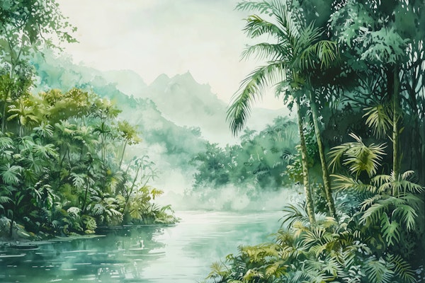 Tropical Palm River Retreat