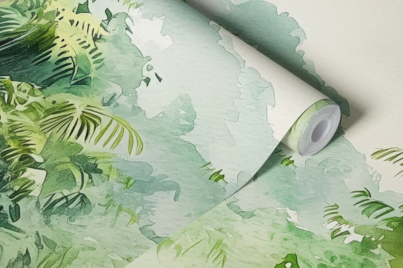 Rainforest Lagoon Calm wallpaper roll