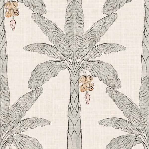 Minimal Tropical Palm Linen Texture sage
