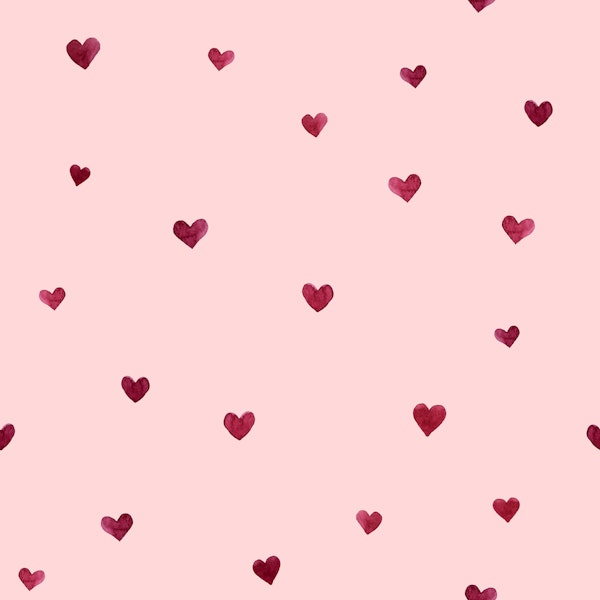 Minimal Pink Heart Confetti