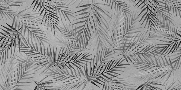Grey Tropical Palm Leaf
