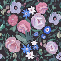 Moody Pastel Flowers wallpaper