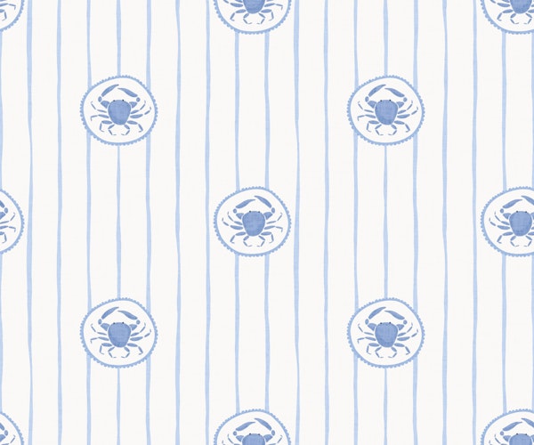 Nautical Crabs - Classic Coastal Blue