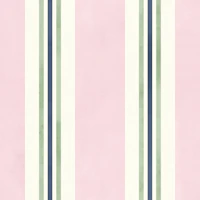 Grandmillennial ticking stripe pink - medium tapet