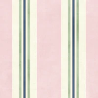 Grandmillennial ticking stripe pink - small wallpaper