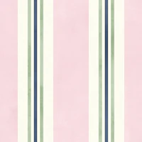 Grandmillennial ticking stripe pink - small tapet