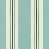 Grandmillennial ticking stripes teal - medium wallpaper
