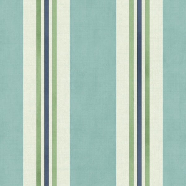 Grandmillennial ticking stripes teal - medium