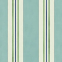 Grandmillennial ticking stripes teal - small wallpaper
