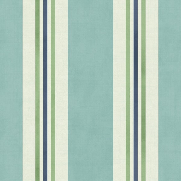 Grandmillennial ticking stripes teal - small