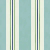 Grandmillennial ticking stripes teal - small tapet