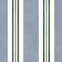Grandmillennial ticking stripes blue medium tapet