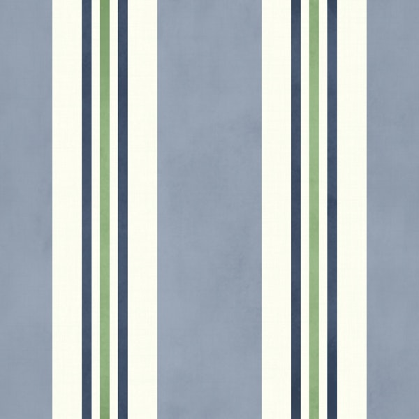 Grandmillennial ticking stripes blue medium