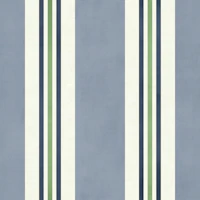 Grandmillennial ticking stripes blue small wallpaper