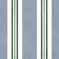 Grandmillennial ticking stripes blue small tapet