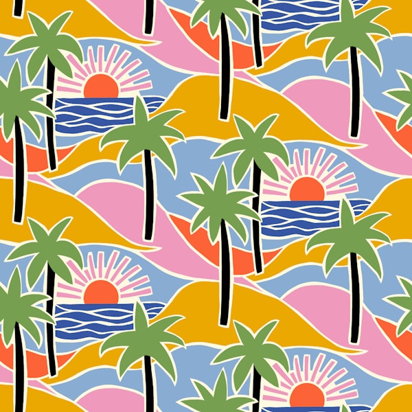 Palm Tree Sunset Tropical