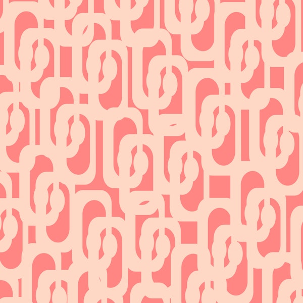 Blush Pink Abstract Geometric Loop Pattern