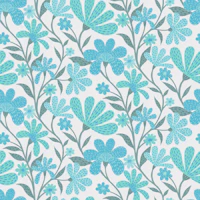 Aqua Blooms Sky Blue Floral wallpaper