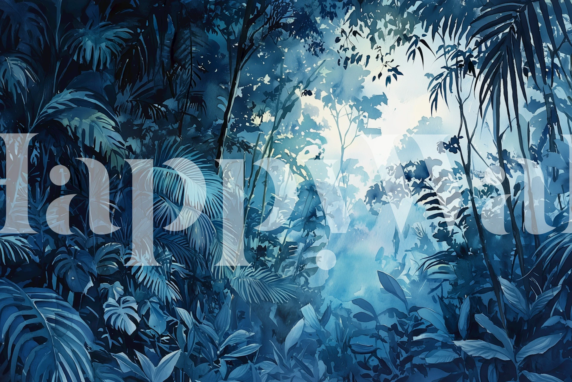 Midnight Tropical Rainforest wallpaper