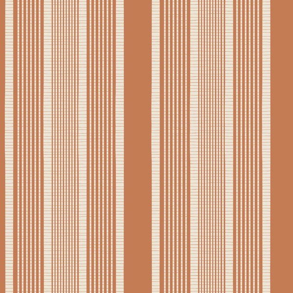 Scandi Terracotta Handloom Stripe