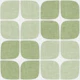 Mid Century Geometric Grid - Green