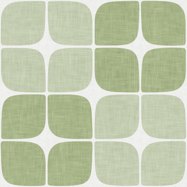 Mid Century Geometric Grid - Green