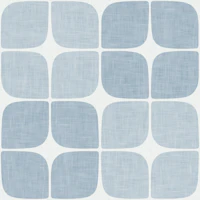 Mid Century Geometric Grid - Blue wallpaper