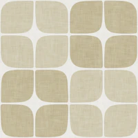 Mid Century Geometric Grid - Golden Beige wallpaper
