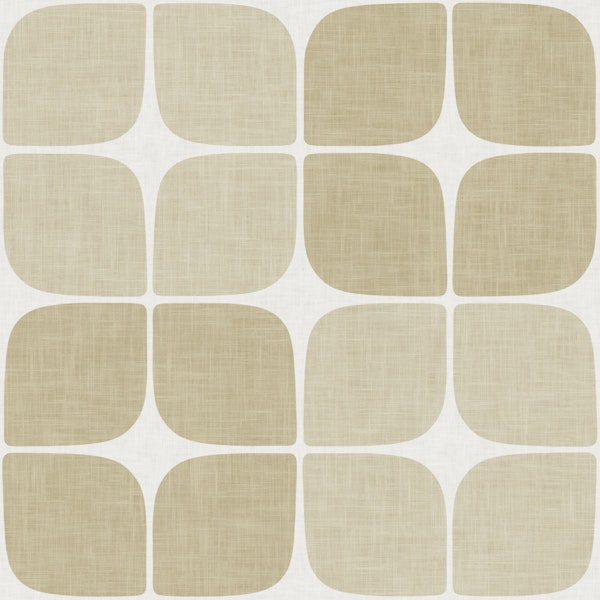 Mid Century Geometric Grid - Golden Beige