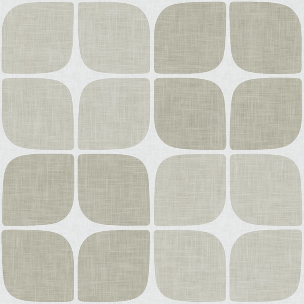 Mid Century Geometric Grid - Taupe